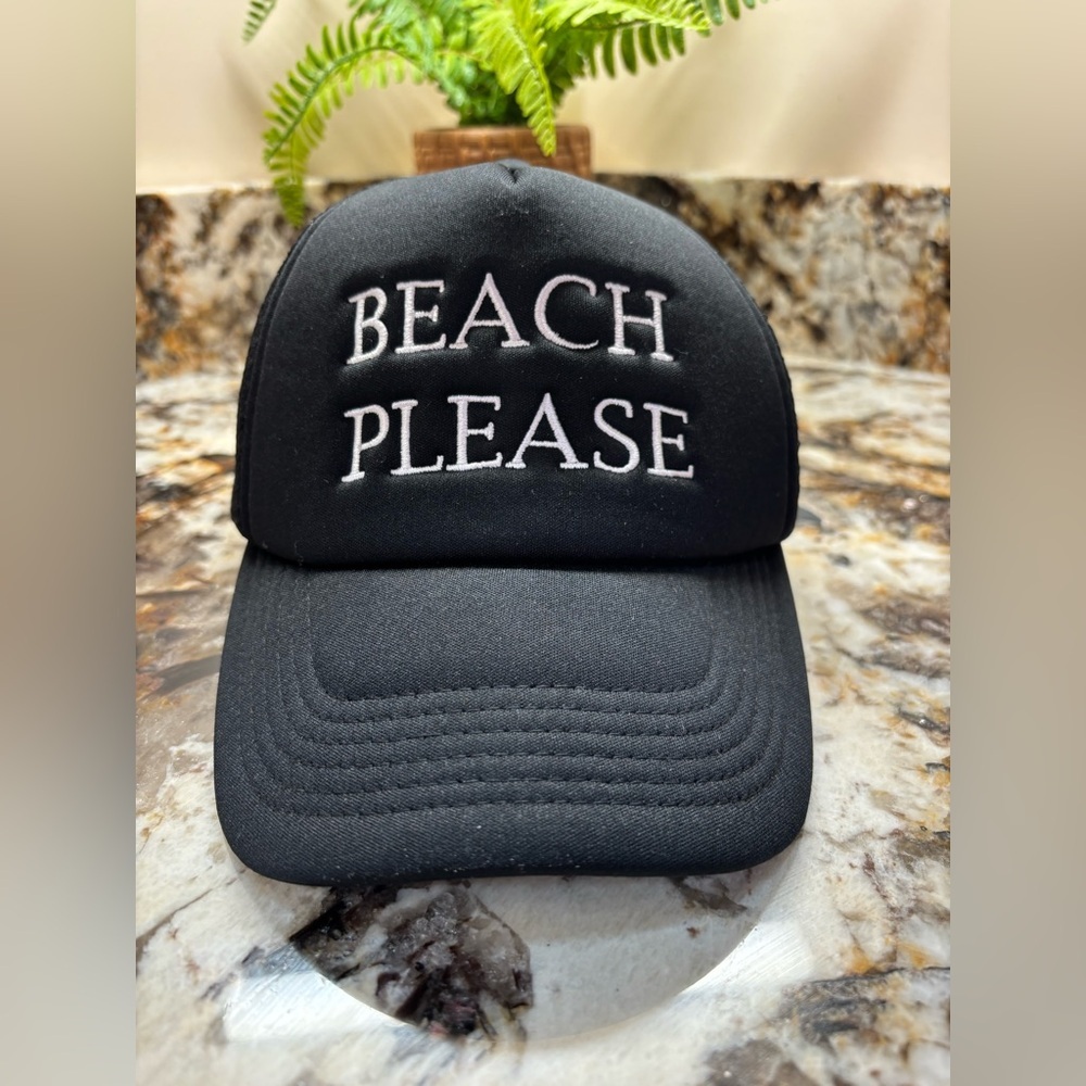 Black Beach Please Women's Hat - Picture 7 of 10